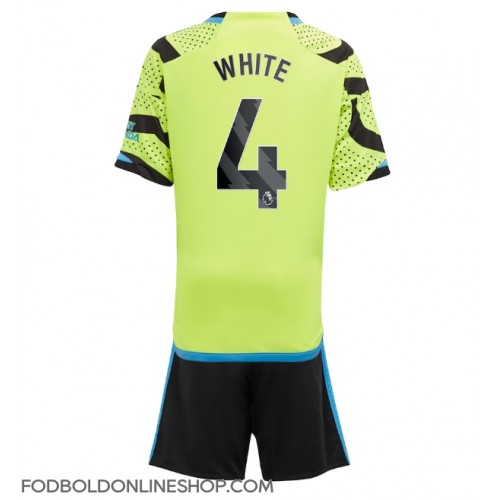 Arsenal Benjamin White #4 Udebane Trøje Børn 2023-24 Kortærmet (+ Korte bukser)